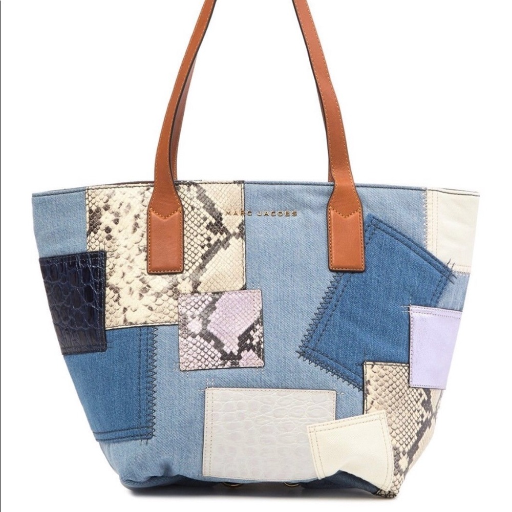 Marc Jacobs - Denim Patchwork Wingman Tote Bag